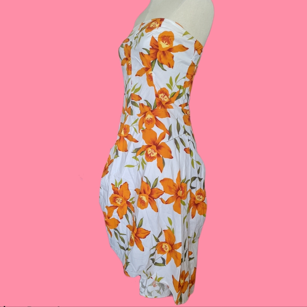 Y2K JONATHAN MARTIN high low strapless  lily dress.